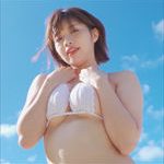 石原希望 ブルースカイビーチで魅せるニットビキニのF乳ボディ