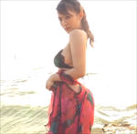 天木じゅん 美しい夕暮れのビーチで魅せる凄エロな爆乳ボディ