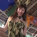 松嶋えいみ 迷彩柄バニースタイルでおっぱいぷるぷるダンス!